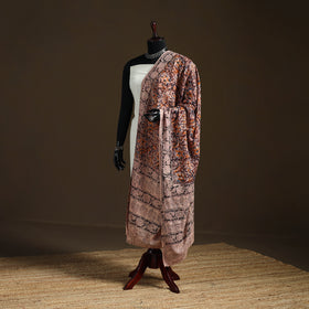 Kalamkari Hand Block Print Natural Dyed Cotton Dupatta 17