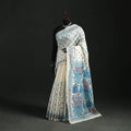Hand Embroidered Chapa Work Silk Cotton Saree 17