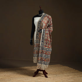 Kalamkari Hand Block Print Natural Dyed Cotton Dupatta 18