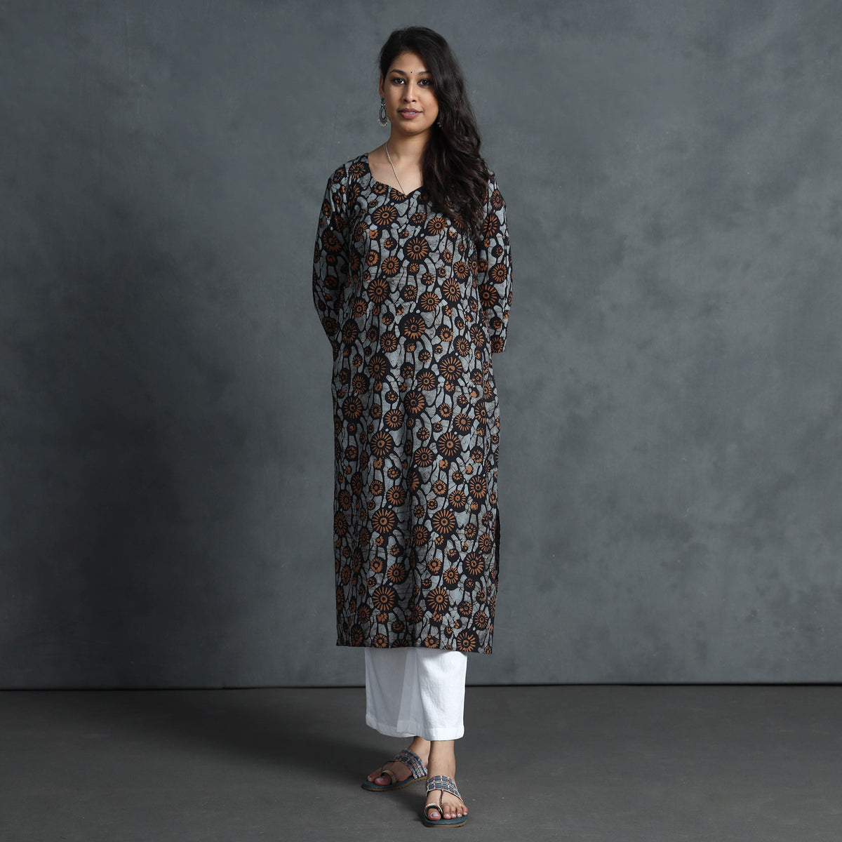 batik printed kurta