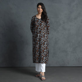 Buy Hand Batik Printed Cotton Kurta for Women