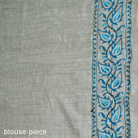 Hand Embroidered Chapa Work Silk Cotton Saree 17