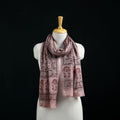 Pure Merino Wool Stole in Pedana Kalamkari Block Prints 83