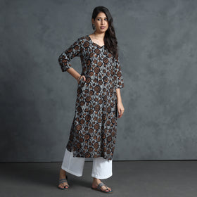 Buy Hand Batik Printed Cotton Kurta for Women