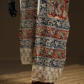 Kalamkari Hand Block Print Natural Dyed Cotton Dupatta 18