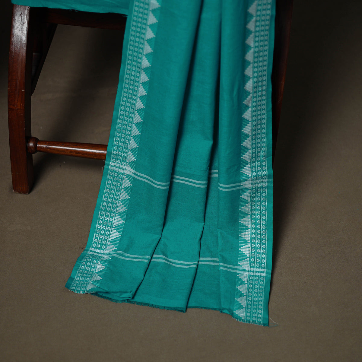 Sanganeri Block Print Cotton Unstitched Dress Material: Kurta, Bottom & Dupatta with Jewellery 46