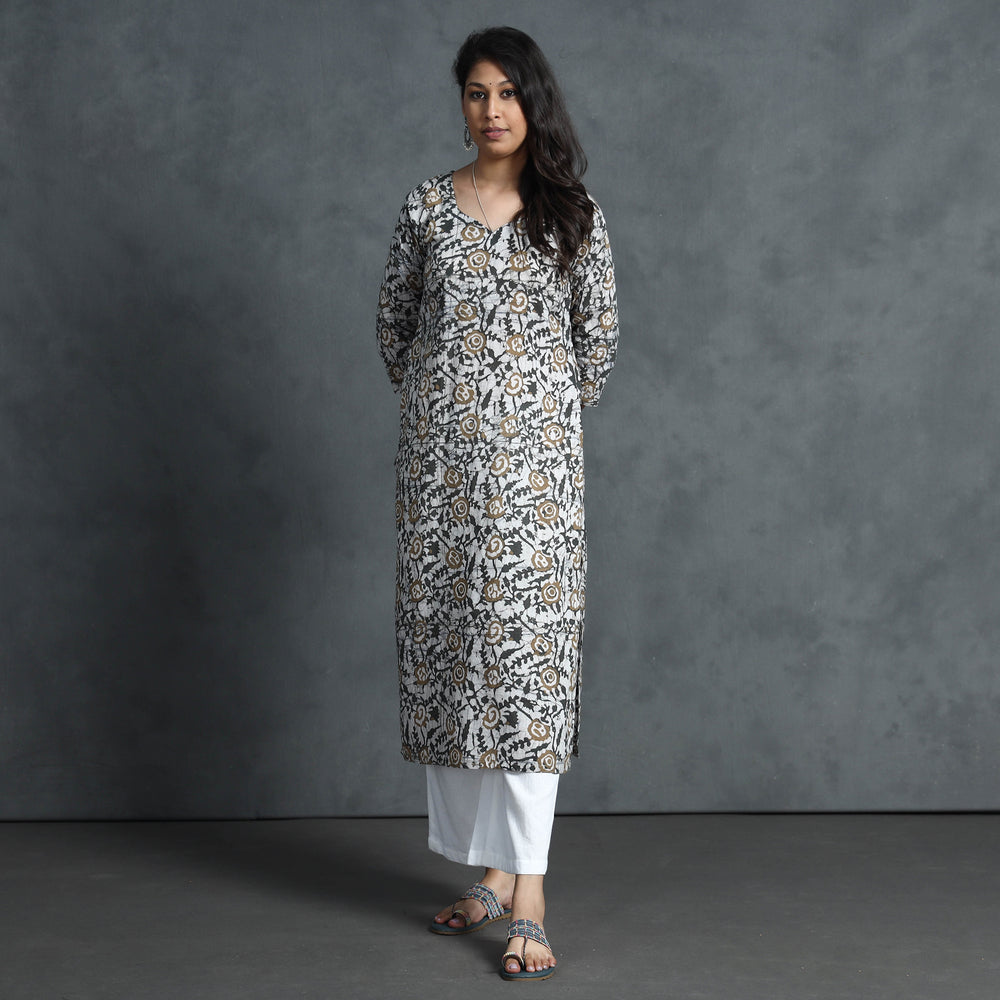 batik printed kurta