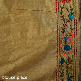 Hand Embroidered Chapa Work Silk Cotton Saree 18