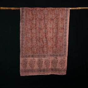 Pure Merino Wool Stole in Pedana Kalamkari Block Prints 87