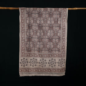 Pure Merino Wool Stole in Pedana Kalamkari Block Prints 85