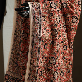 Kalamkari Hand Block Print Natural Dyed Cotton Dupatta 21