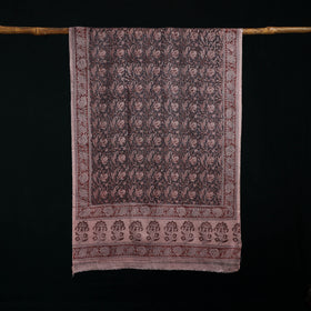 Pure Merino Wool Stole in Pedana Kalamkari Block Prints 84