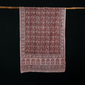 Pure Merino Wool Stole in Pedana Kalamkari Block Prints 82
