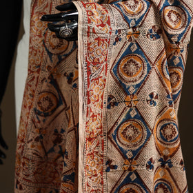 Kalamkari Hand Block Print Natural Dyed Cotton Dupatta 22