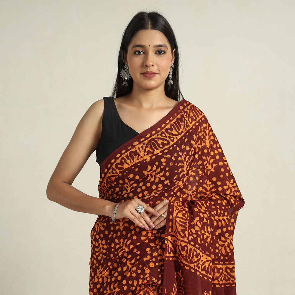 Batik Print Saree