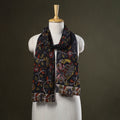 Black Handpainted Cotton Kalamkari Stole