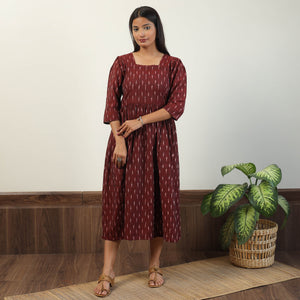Pochampally Ikat Weave Cotton Dress 06