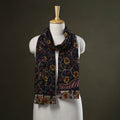 Black Handpainted Cotton Kalamkari Stole