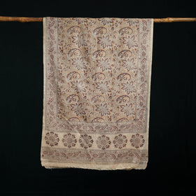 Pure Merino Wool Stole in Pedana Kalamkari Block Prints 74