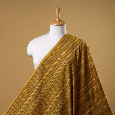 Yellow - natural dyed cotton fabric 13 - handcrafted