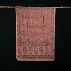 Pure Merino Wool Stole in Pedana Kalamkari Block Prints 72