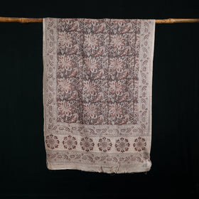 Pure Merino Wool Stole in Pedana Kalamkari Block Prints 71