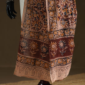 Kalamkari Hand Block Print Natural Dyed Cotton Dupatta 24