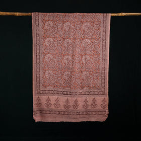 Pure Merino Wool Stole in Pedana Kalamkari Block Prints 69