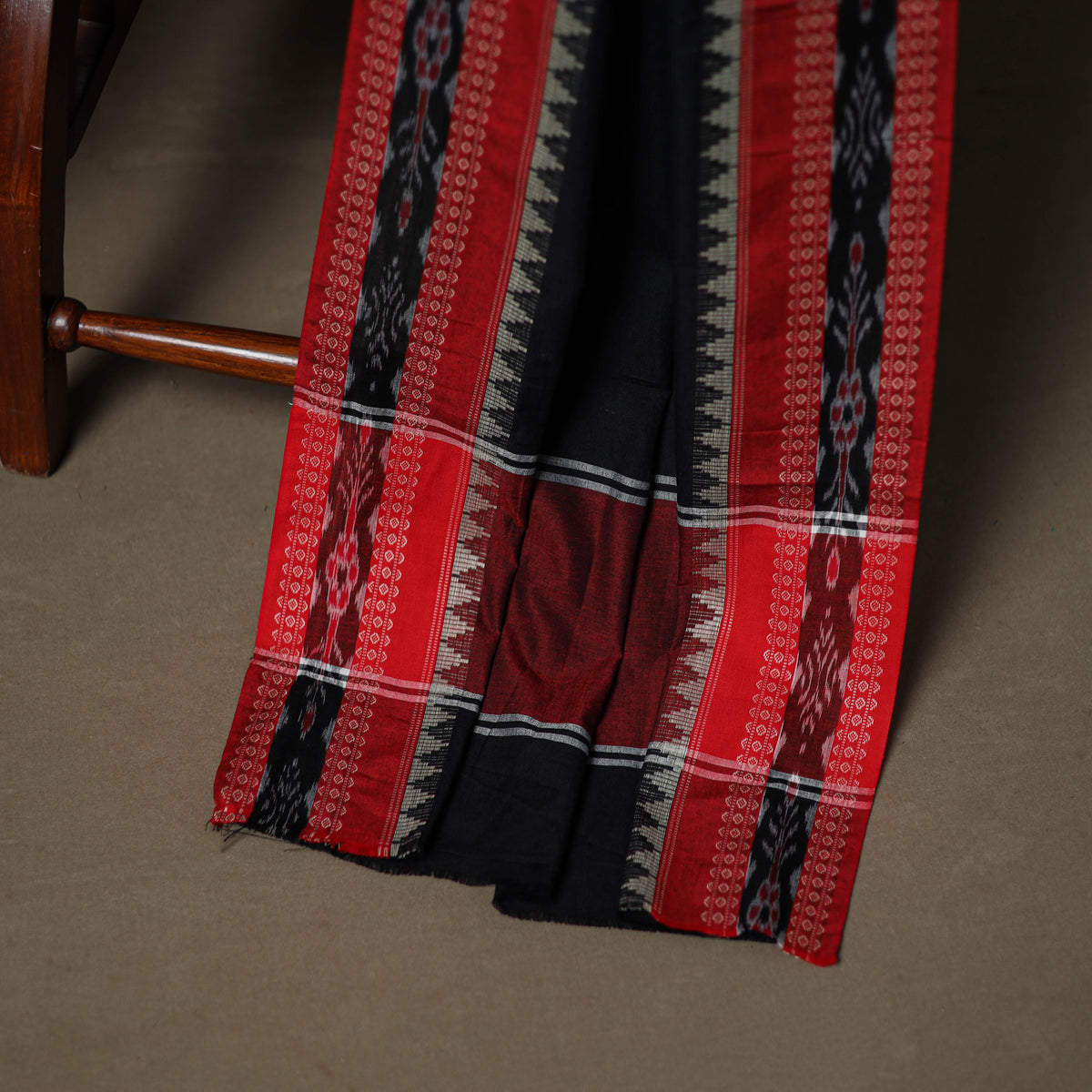 Sanganeri Block Print Cotton Unstitched Dress Material: Kurta, Bottom & Dupatta with Jewellery 50