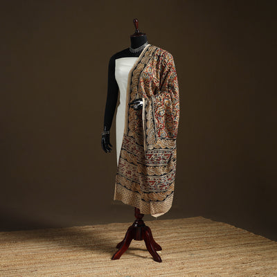 Kalamkari Hand Block Print Natural Dyed Cotton Dupatta 27