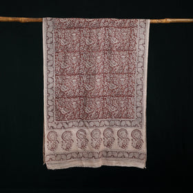 Pure Merino Wool Stole in Pedana Kalamkari Block Prints 64