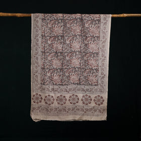 Pure Merino Wool Stole in Pedana Kalamkari Block Prints 61