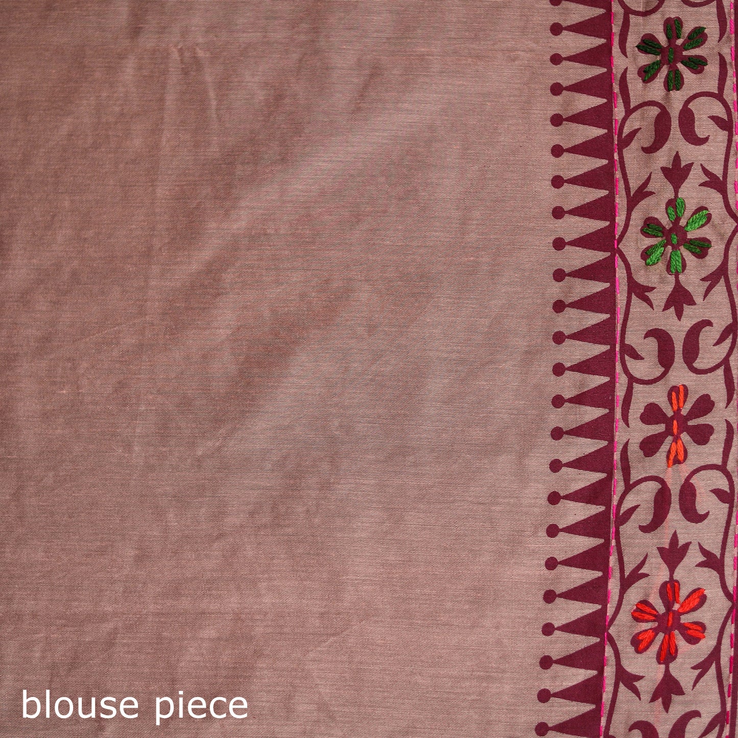 Hand Embroidered Chapa Work Silk Cotton Saree 24
