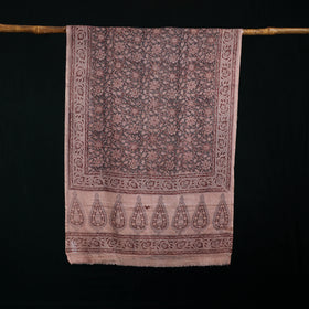 Pure Merino Wool Stole in Pedana Kalamkari Block Prints 56