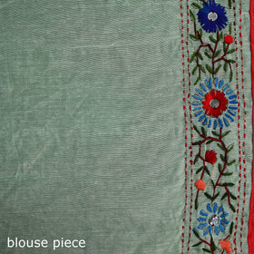 Hand Embroidered Chapa Work Silk Cotton Saree 25