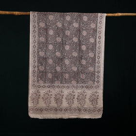 Pure Merino Wool Stole in Pedana Kalamkari Block Prints 52