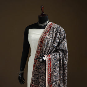 Kalamkari Hand Block Print Natural Dyed Cotton Dupatta 30