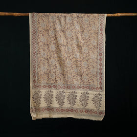 Pure Merino Wool Stole in Pedana Kalamkari Block Prints 48