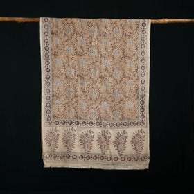 Pure Merino Wool Stole in Pedana Kalamkari Block Prints 47
