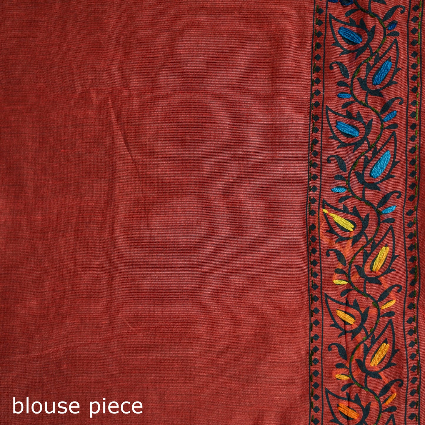 Hand Embroidered Chapa Work Silk Cotton Saree 26