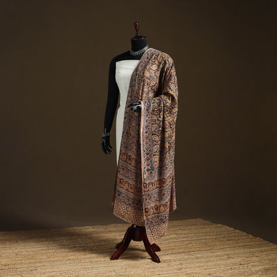 Kalamkari Hand Block Print Natural Dyed Cotton Dupatta 32