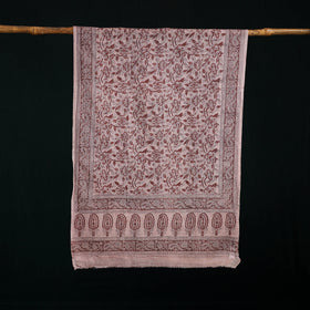 Pure Merino Wool Stole in Pedana Kalamkari Block Prints 42