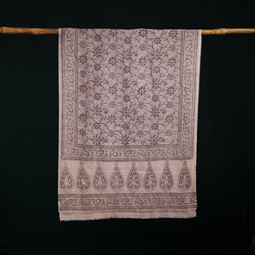 Pure Merino Wool Stole in Pedana Kalamkari Block Prints 41
