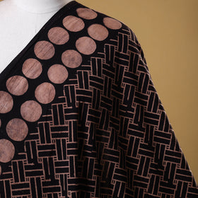 Black - Natural Dyed Cotton Block Print Ajrakh Fabric 23