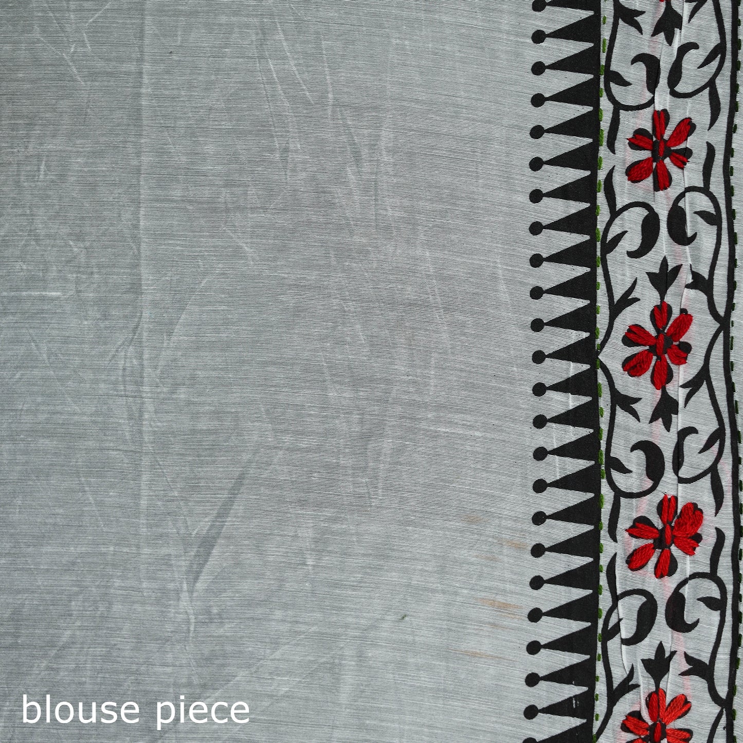 Hand Embroidered Chapa Work Silk Cotton Saree 28