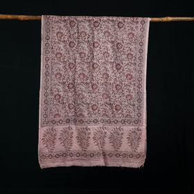 Pure Merino Wool Stole in Pedana Kalamkari Block Prints 35