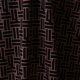 Black - Natural Dyed Cotton Block Print Ajrakh Fabric 23