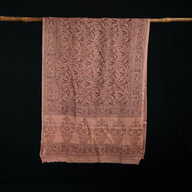 Pure Merino Wool Stole in Pedana Kalamkari Block Prints 33