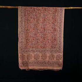 Pure Merino Wool Stole in Pedana Kalamkari Block Prints 31