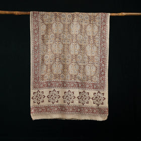 Pure Merino Wool Stole in Pedana Kalamkari Block Prints 30